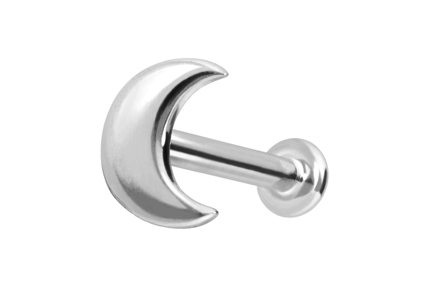 14 Karat Gold Labret Piercing mit Push Fit MOND
